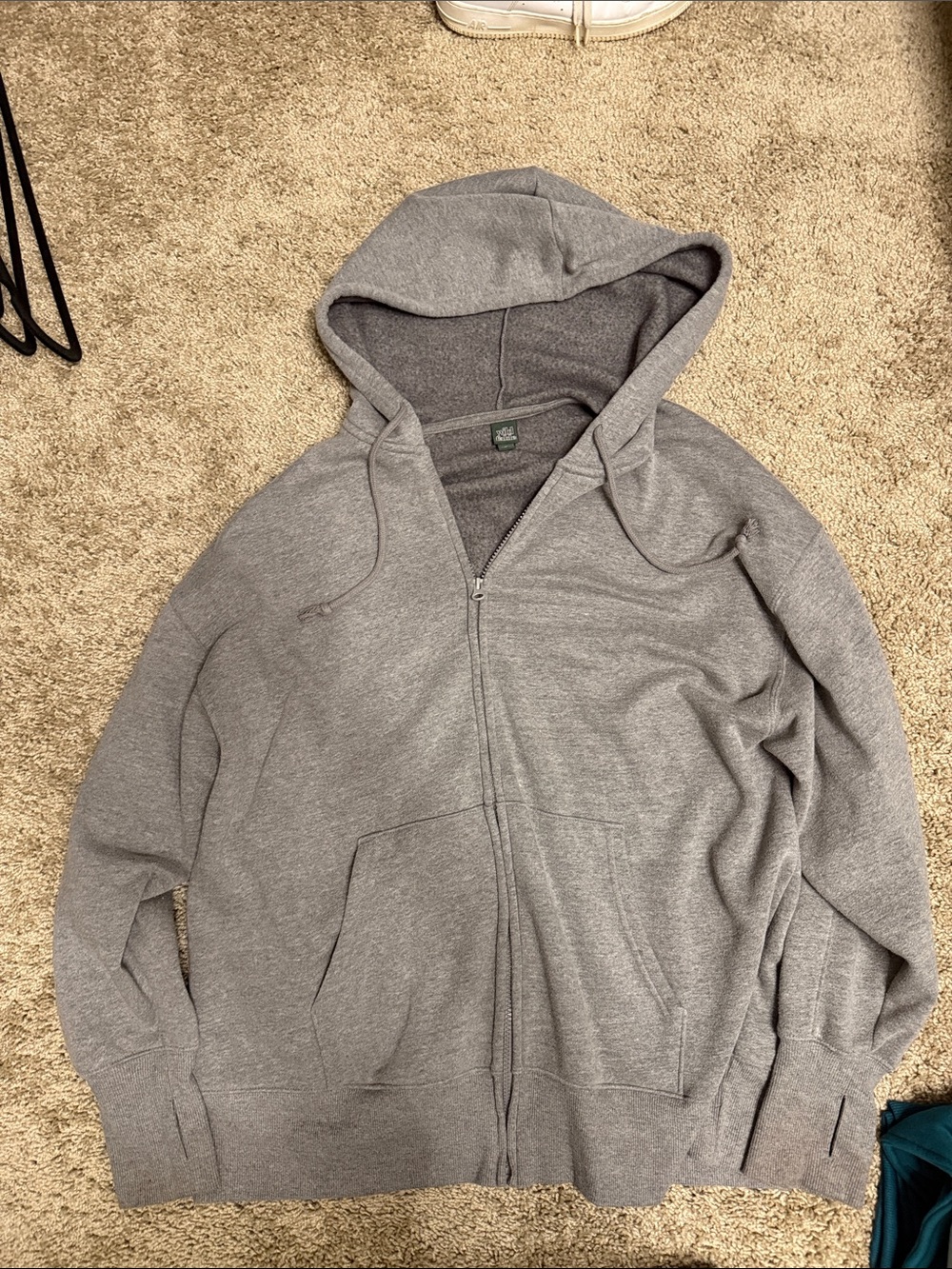 wild fable Gray Zip-Up Hoodie Sweater